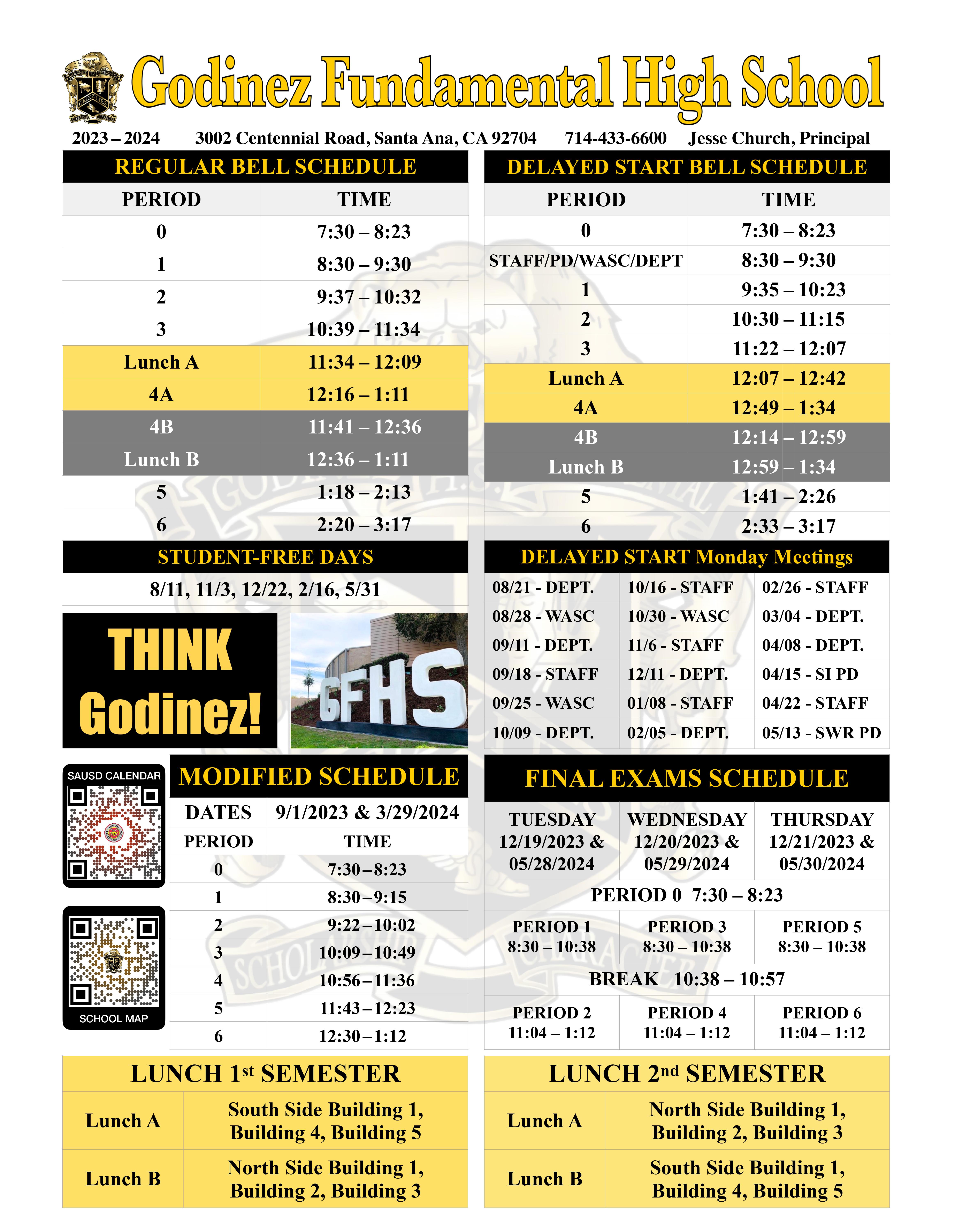 2023-2024 Bell Schedule